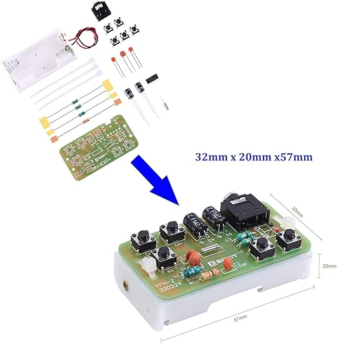 Miniatura 6 de Kit de radio DIY, kit de radio FM Icstation 76MHZ-108MHZ, proyecto de soldadura, módulo de radio, kits de bricolaje, kit de práctica de soldadura
