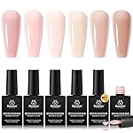 beetles Gel Polish Beetles Color Base Gel Nail Polish 6 Colors Nude Gel Polish Porcelain Doll Pink Polish Polish Neutral Sheer Strengthener Soak Off Art DIY Home