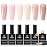 beetles Gel Polish Beetles Color Base Gel Nail Polish 6 Colors Nude Gel Polish Porcelain Doll Pink Polish Polish Neutral Sheer Strengthener Soak Off Art DIY Home