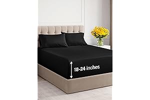 XL Queen Bed Sheets - 4-Piece Premium Set for Deep Mattresses