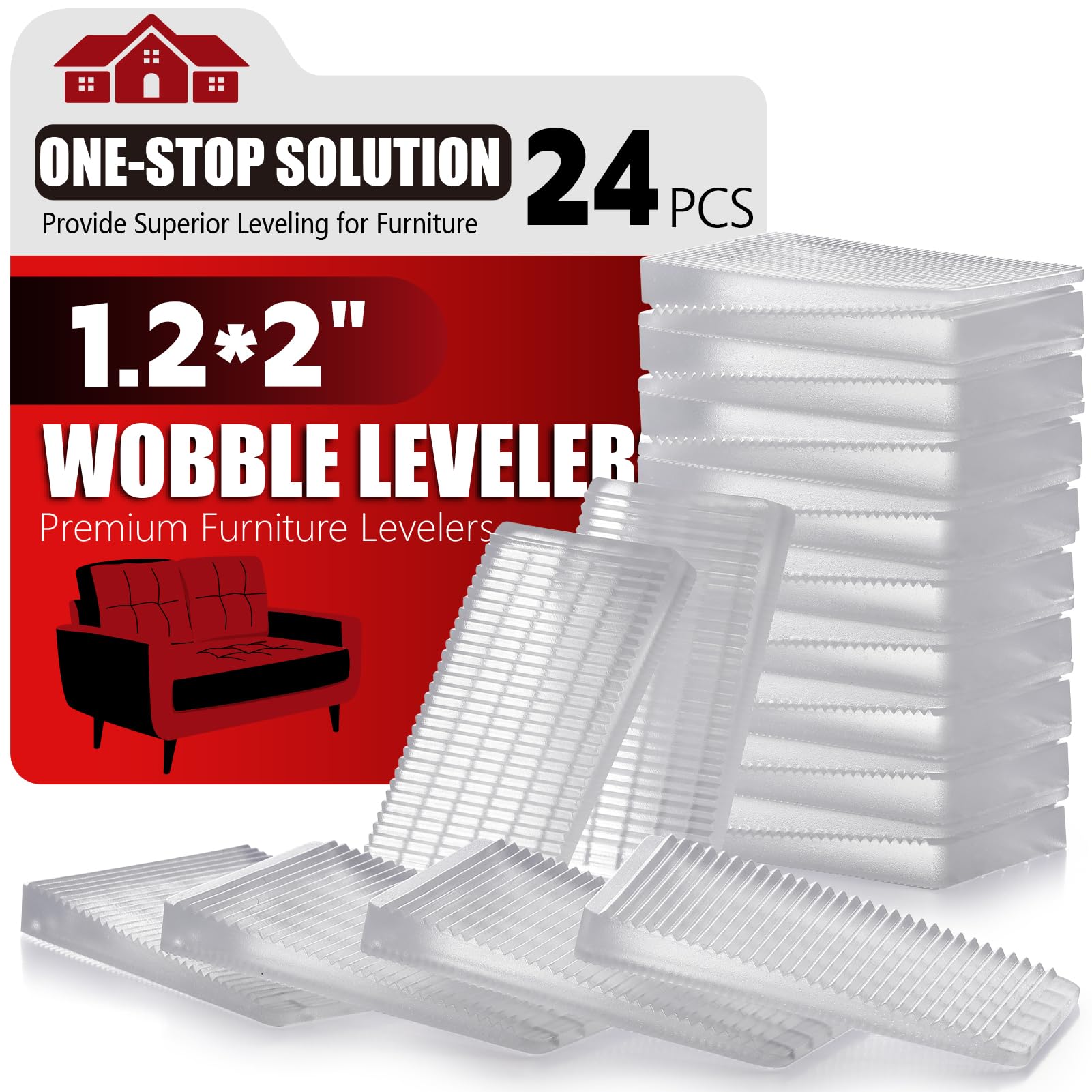 Leveling Shims - 12 Pack for Furniture & More -11