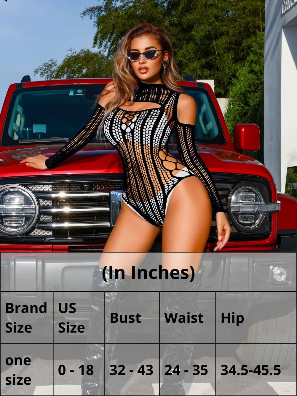 Sheer Fishnet Bodysuit, Rave Club Outfit, Fit 0-18, Lace Wear Dancer Cutout Mesh Dancewear Glow Festival Top Plus - Image 6