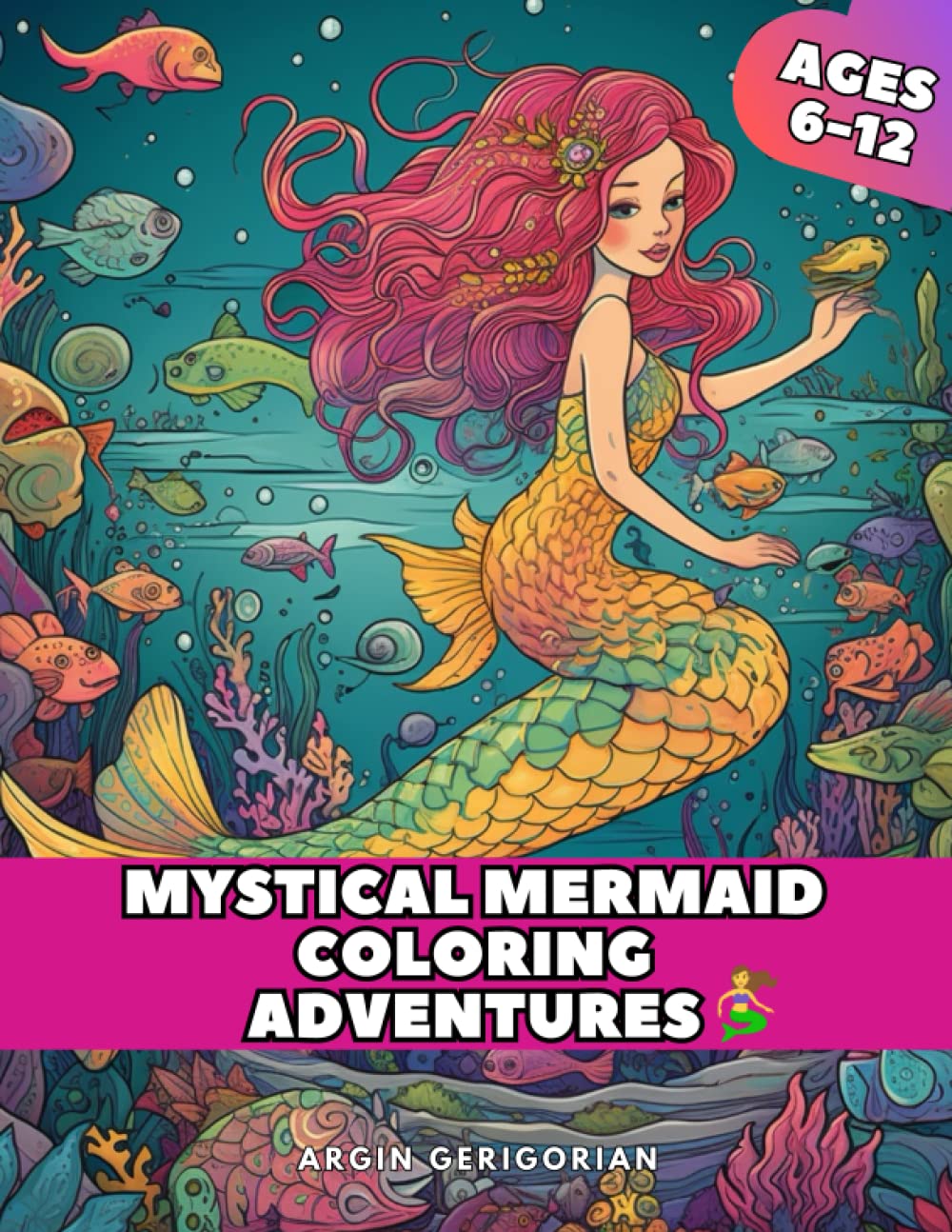 Livre coloriage sirène enfant pour s'amuser le mercredi après-midi