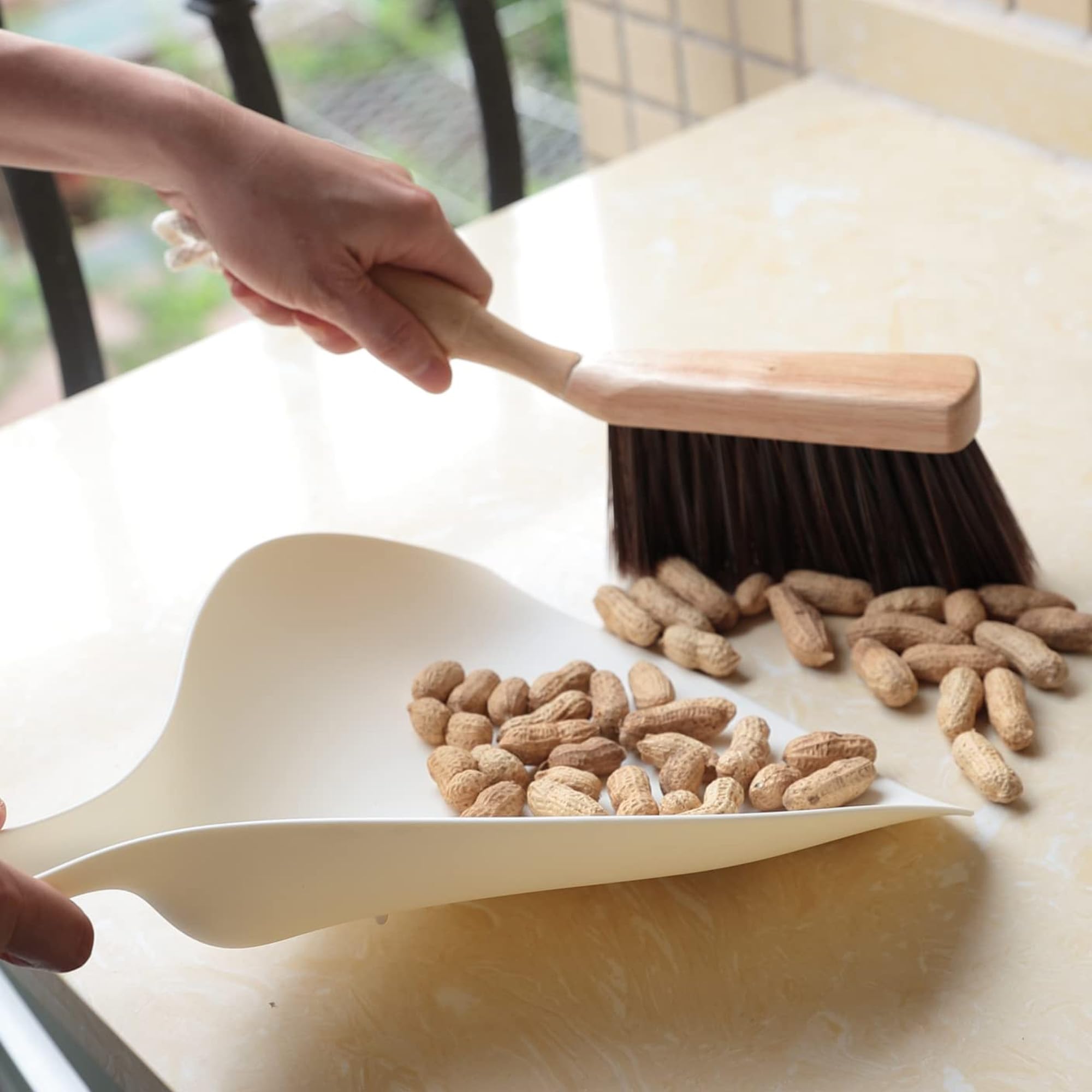 The Better Home Dustpan and Brush Set | Dusting Brush for Home Cleaning Portable & Easy to Store | Duster for Home Cleaning | Broom and Dustpan Set | Bedroom Accessories for Home, Kids Room, Balcony