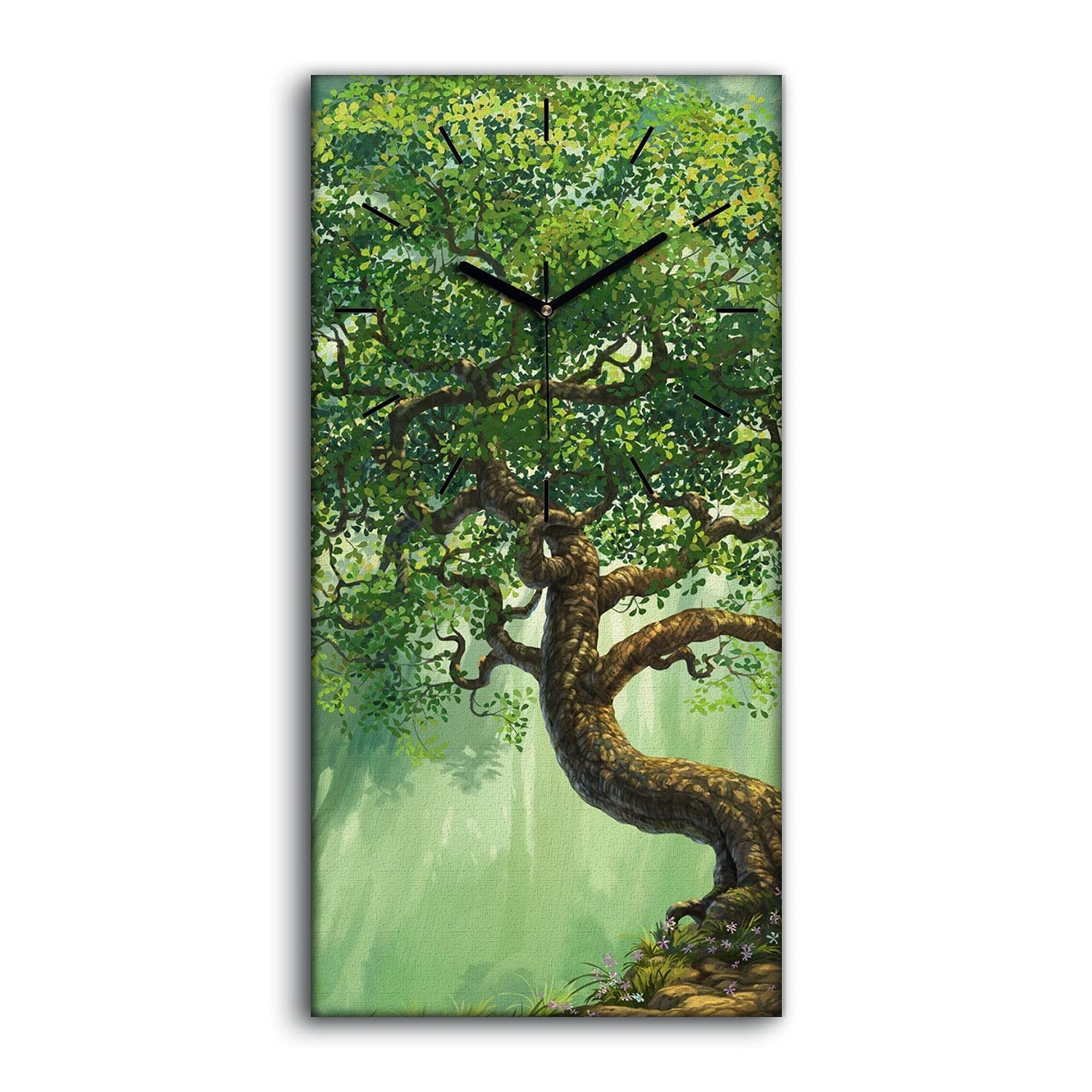 Horloge sur toile 30x60cm silencieuse sans tic-tac Coloray pour salon moderne