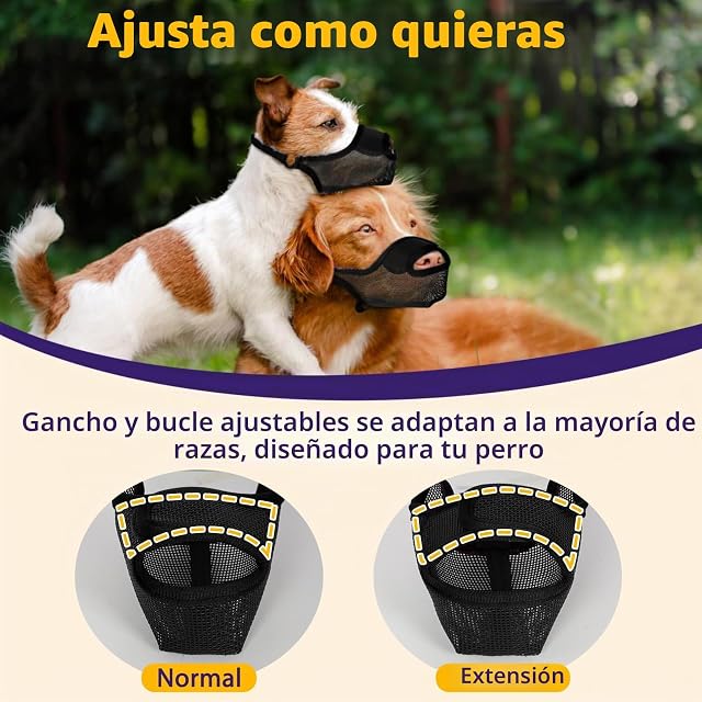 Foto 5 de 6 de SHUOHONG Bozales de Boca de Perro Transpirable de Malla de Nylon