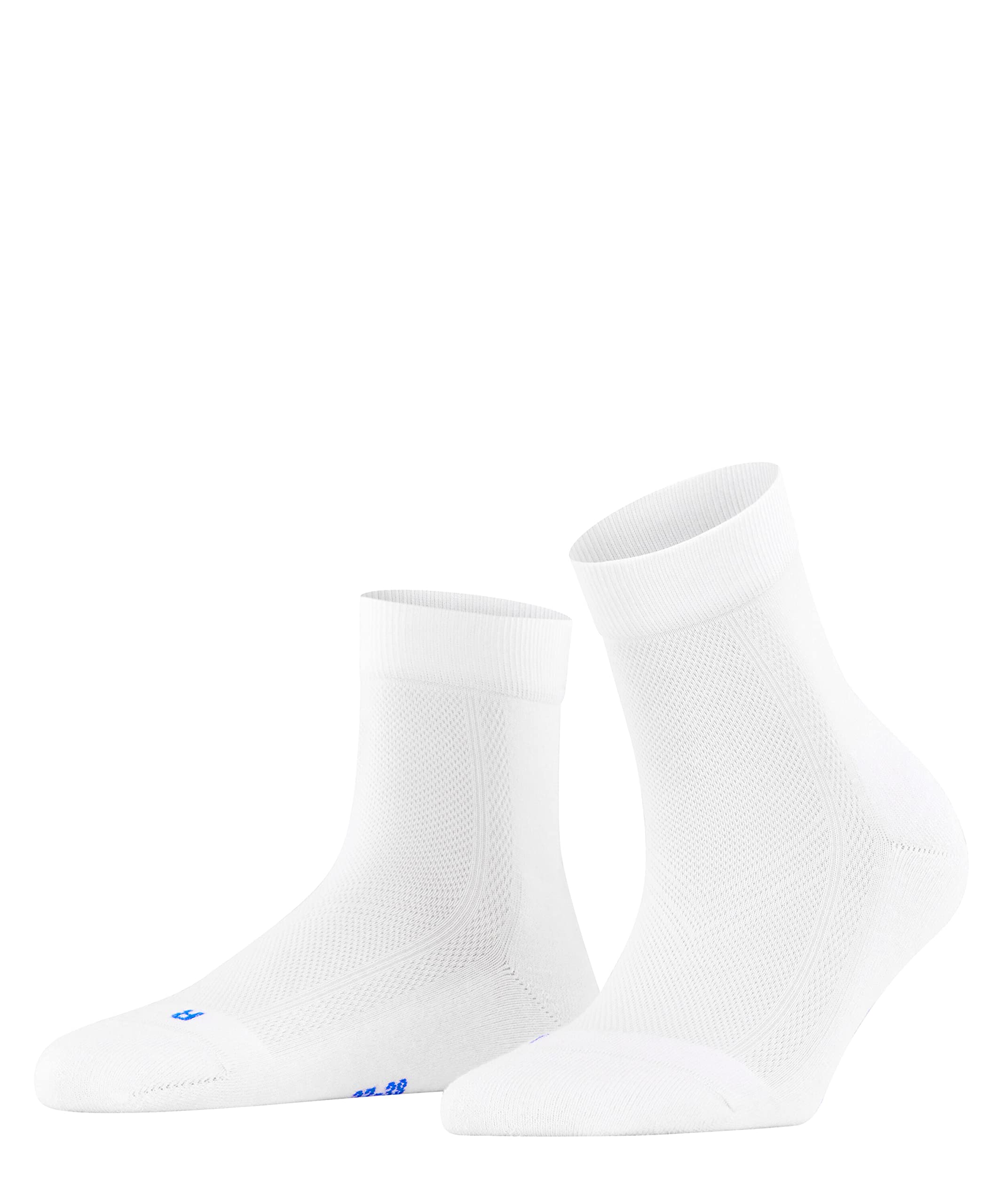 FALKE Women's Cool Kick Short Socks, Breathable, Cooling Effect, Polyester, Quarter Length, Casual Everyday, White (White 2000), 6.5-8.5, 1 Pair