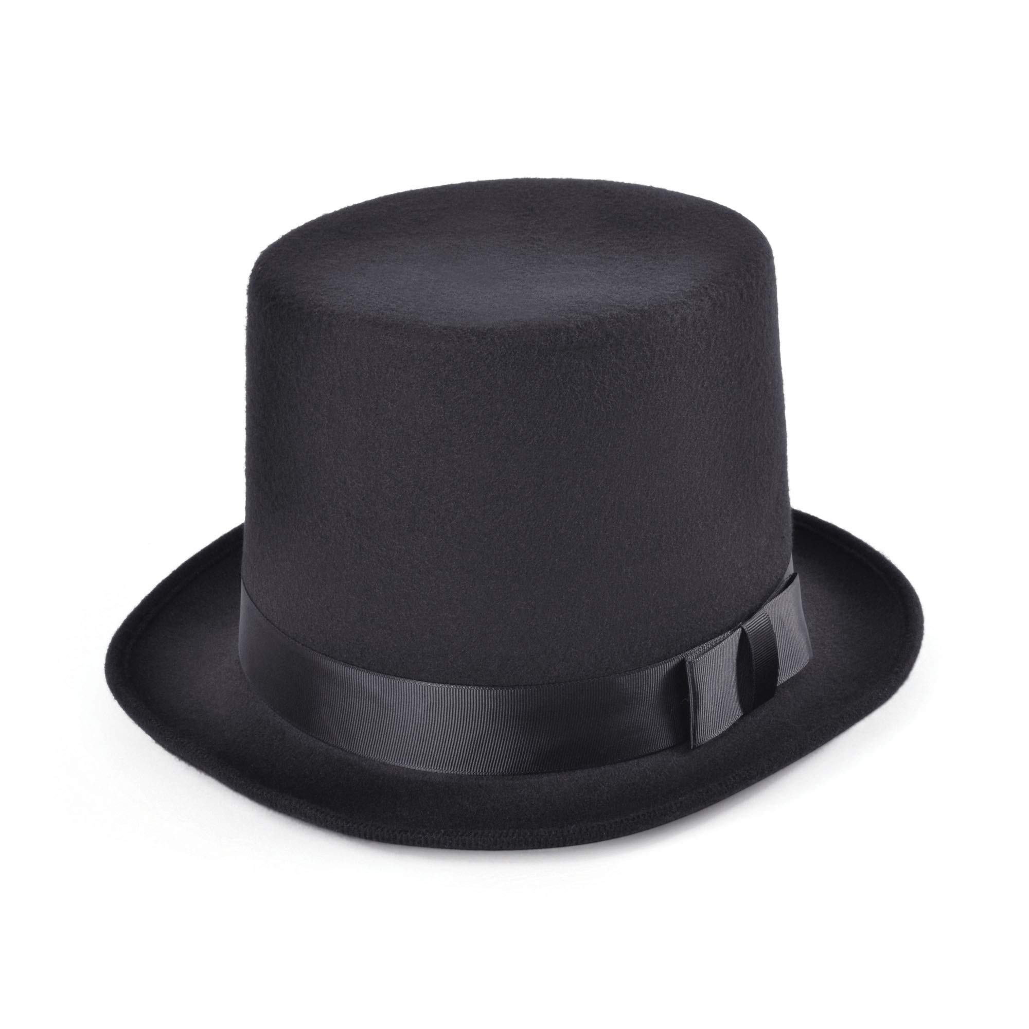 Bristol Novelty BH582 Wool Felt Top Hat, Unisex-Adult, Black, One Size Halloween