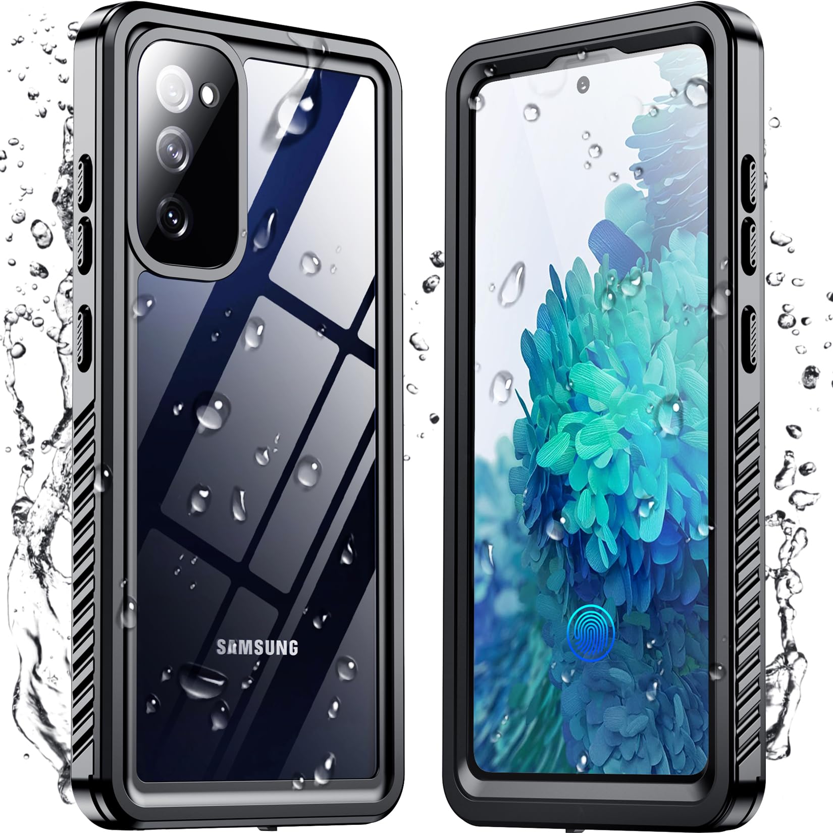 Temdan for Samsung Galaxy S20 FE Case Waterproof, [Military-Grade Drop Protection] [IP68 Underwater] Full Body Heavy Duty Rugged Shock-Proof Case for