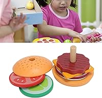 Vista 5 de Keenso Juego de cocina de comida rápida, divertido juguete compuesto de madera de simulación, juguete de Navidad para cumpleaños, niños