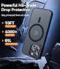 Case for iPhone from Babylon Camera Protected Matte Transparent Color Case with Magsafe Wireless Charging Feature (iPhone 12/12 Pro Black)