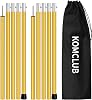 KOMCLUB Tarp Poles Adjustable Tent Pole Upgrade Thickened Stainless Steel Camping Tarp Pole for Outdoor Canopy Awning Rain Shelter