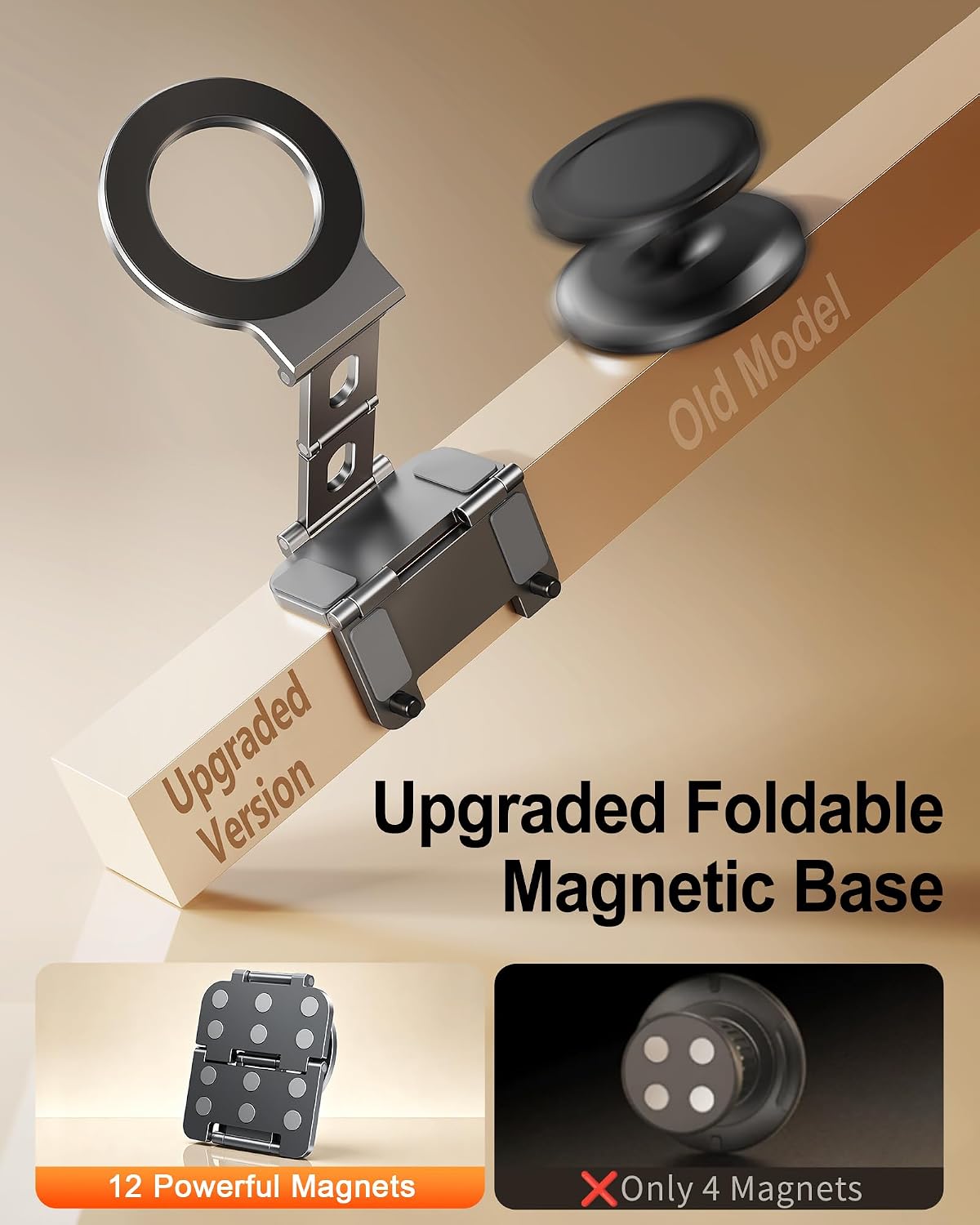 Dual Magnetic Phone Holder, Mount Stand for MagSafe for Wall & Desk