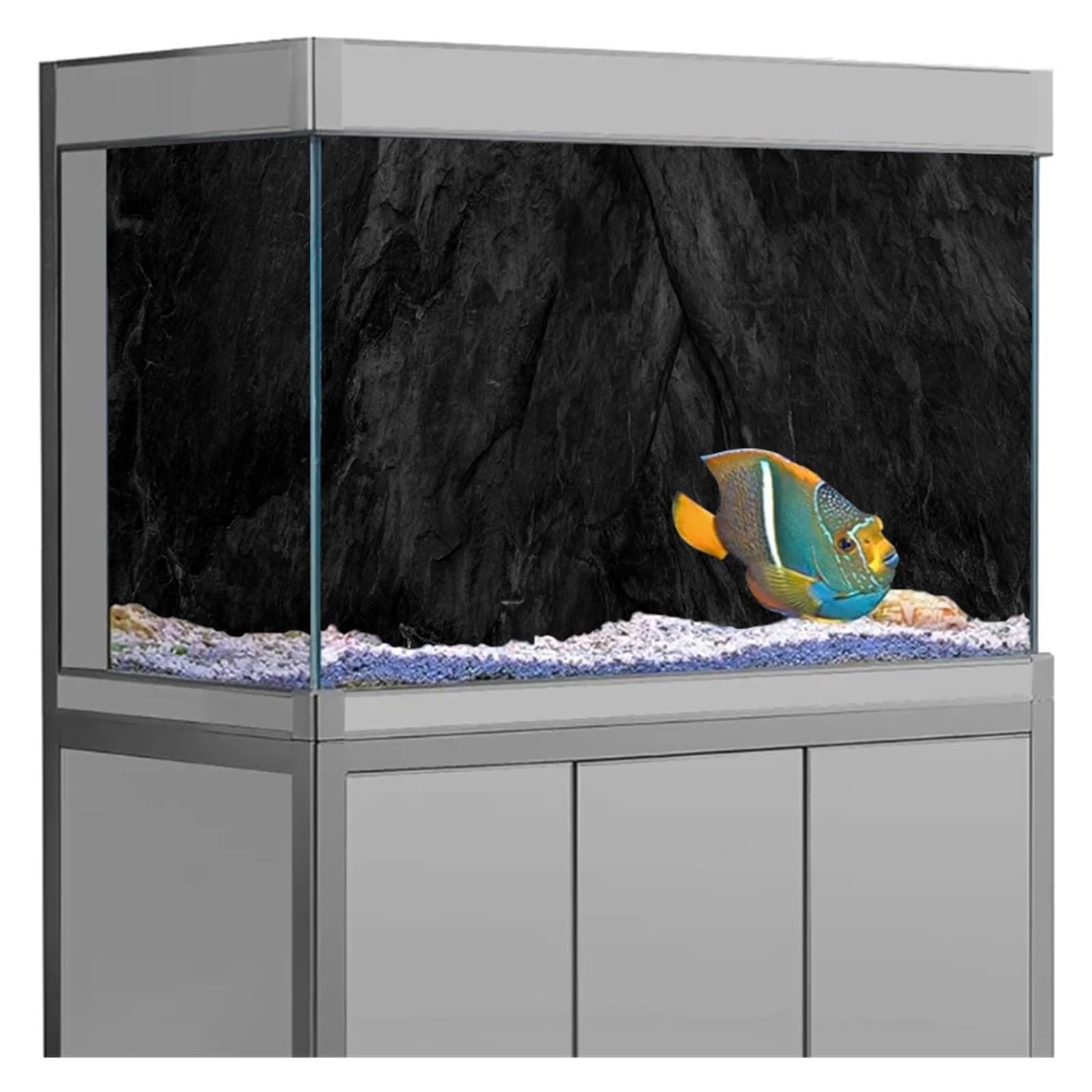 Aquarium RüCkwand Aquarium Hintergrund Poster Rock Stone Selbstklebende Fisch Tank Tapete Hintergrund(54x122cm)