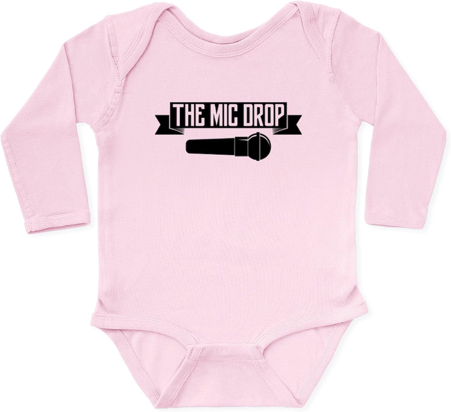 CafePress The Mic Drop Long Sleeve Infant Bodysuit Cute Long Sleeve Infant Baby Bodysuit Romper