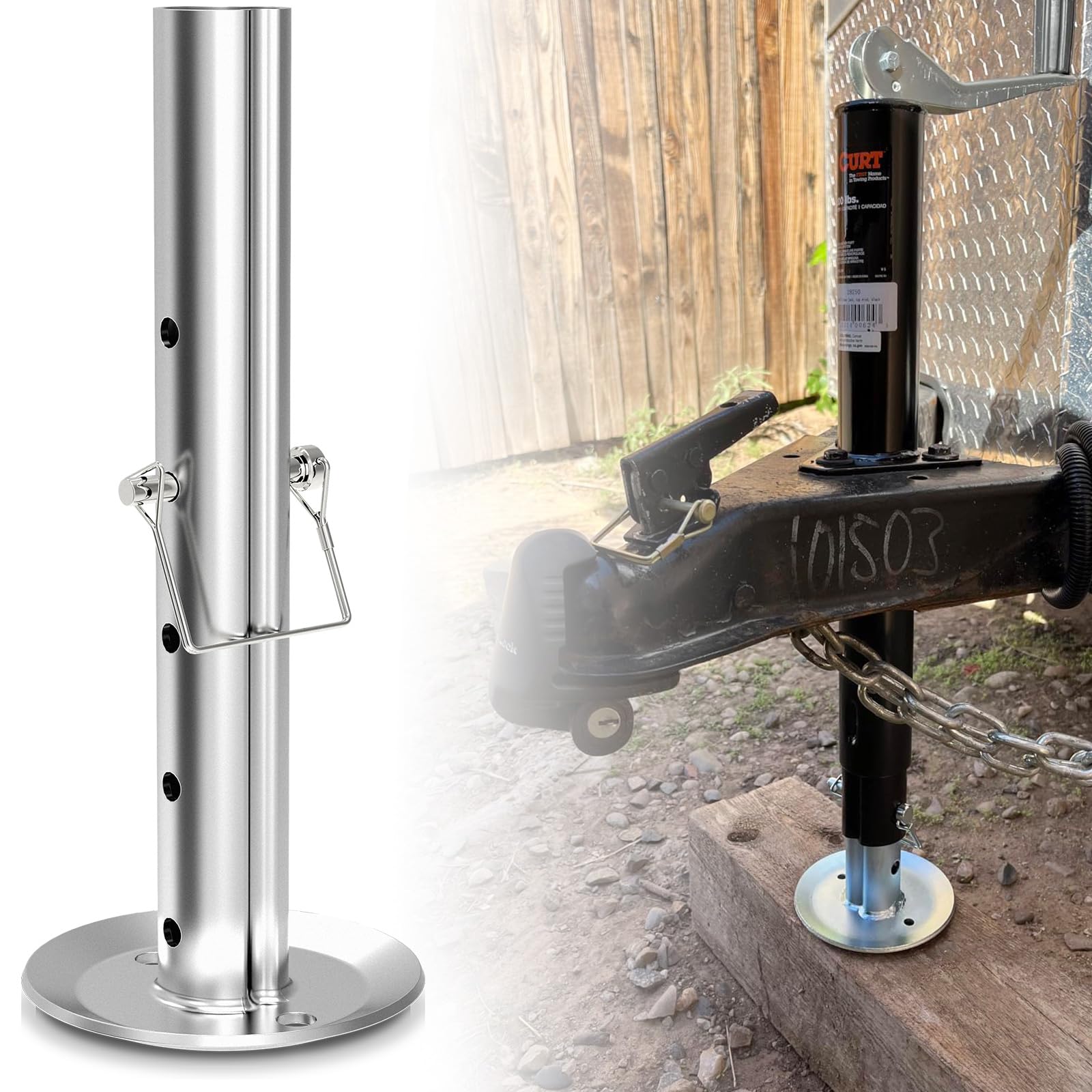 Photo 1 of Linone Trailer Jack Drop Leg - 13" Height, Silver