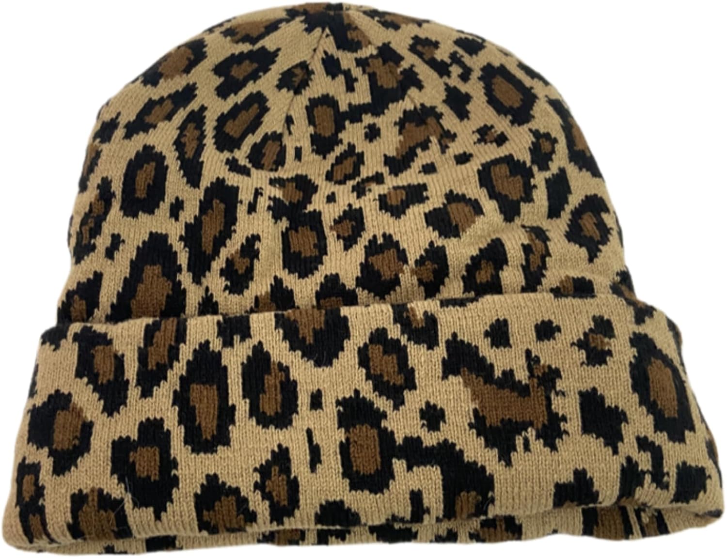 Beanie Hat for Women Men Unisex Cuffed Y2K Leopard Print Winter Knit Skull Cap Warm Knitted Cap - Image 6