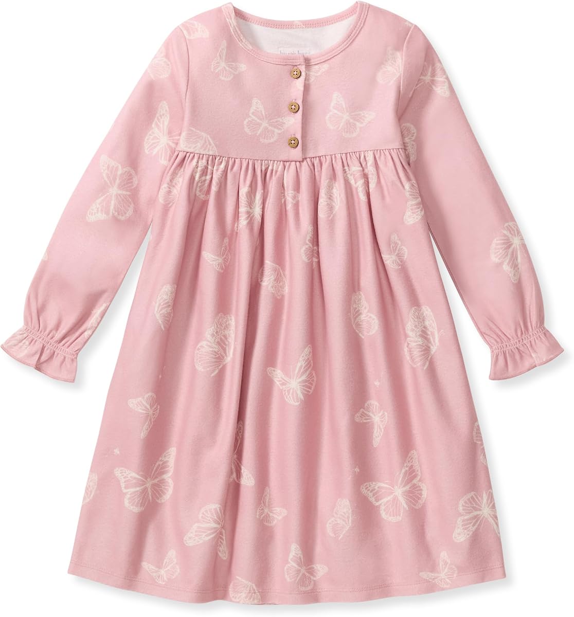 Burt's Bees Baby Baby Girls' Girls Flannel Nightgown, Toddler & Kids Long-sleeve Pjs
