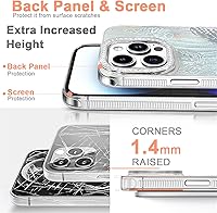 Vista 58 de I-MGAE-IN-AR - Funda diseñada para iPhone 12 y 12 Pro, diseño de mariposa plateada brillante, funda protectora de poliuretano termoplástico, suave