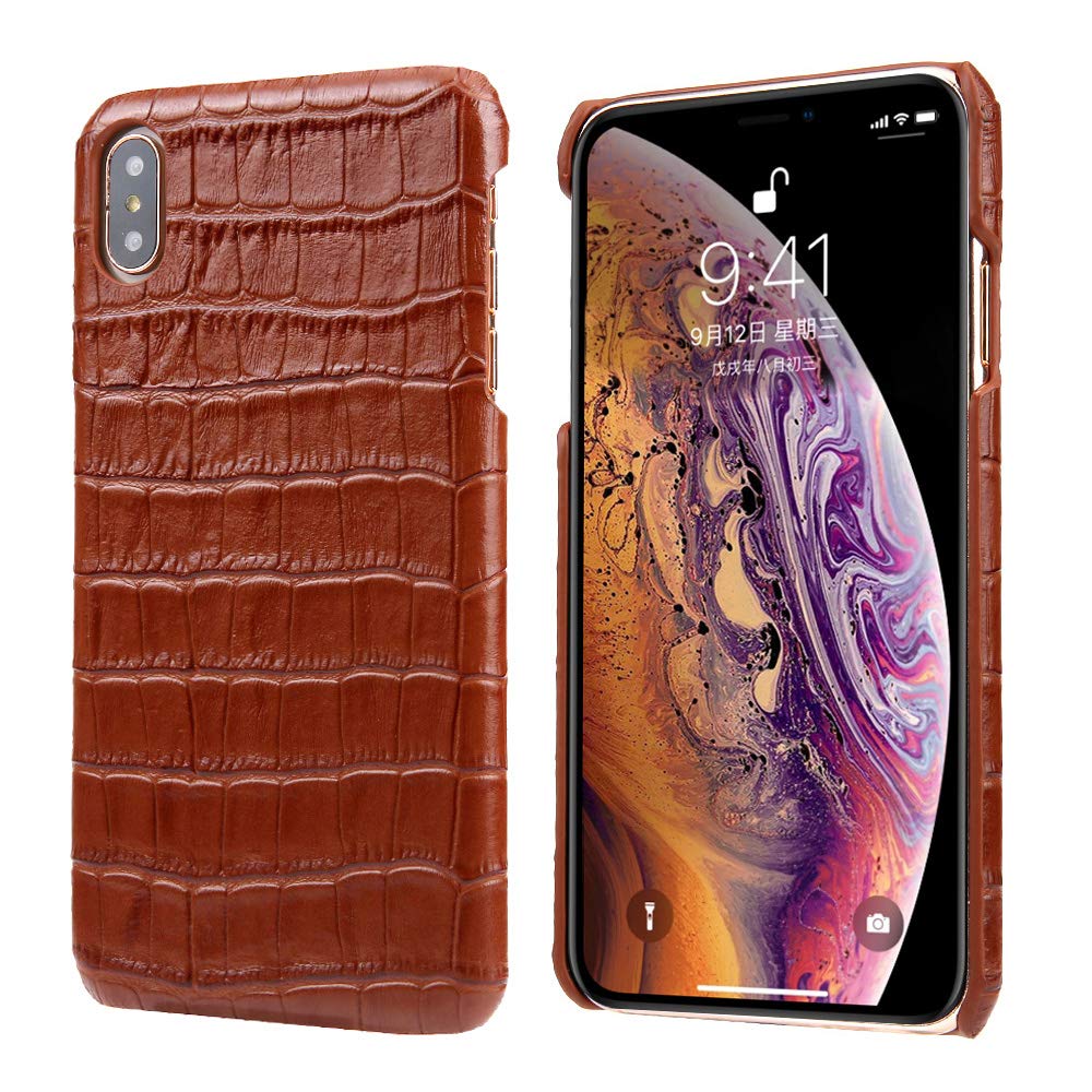 Amazon.co.jp: nincyee iPhone Xs用本革ケース、クラシック