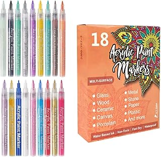 Nail Paint Pen, Quick-Drying Marker, 18 Color Set Vibrant Portable Design for Girls Women Teens Creative DIY Salon Party Holiday Wedding Spring Summer Daily Practice