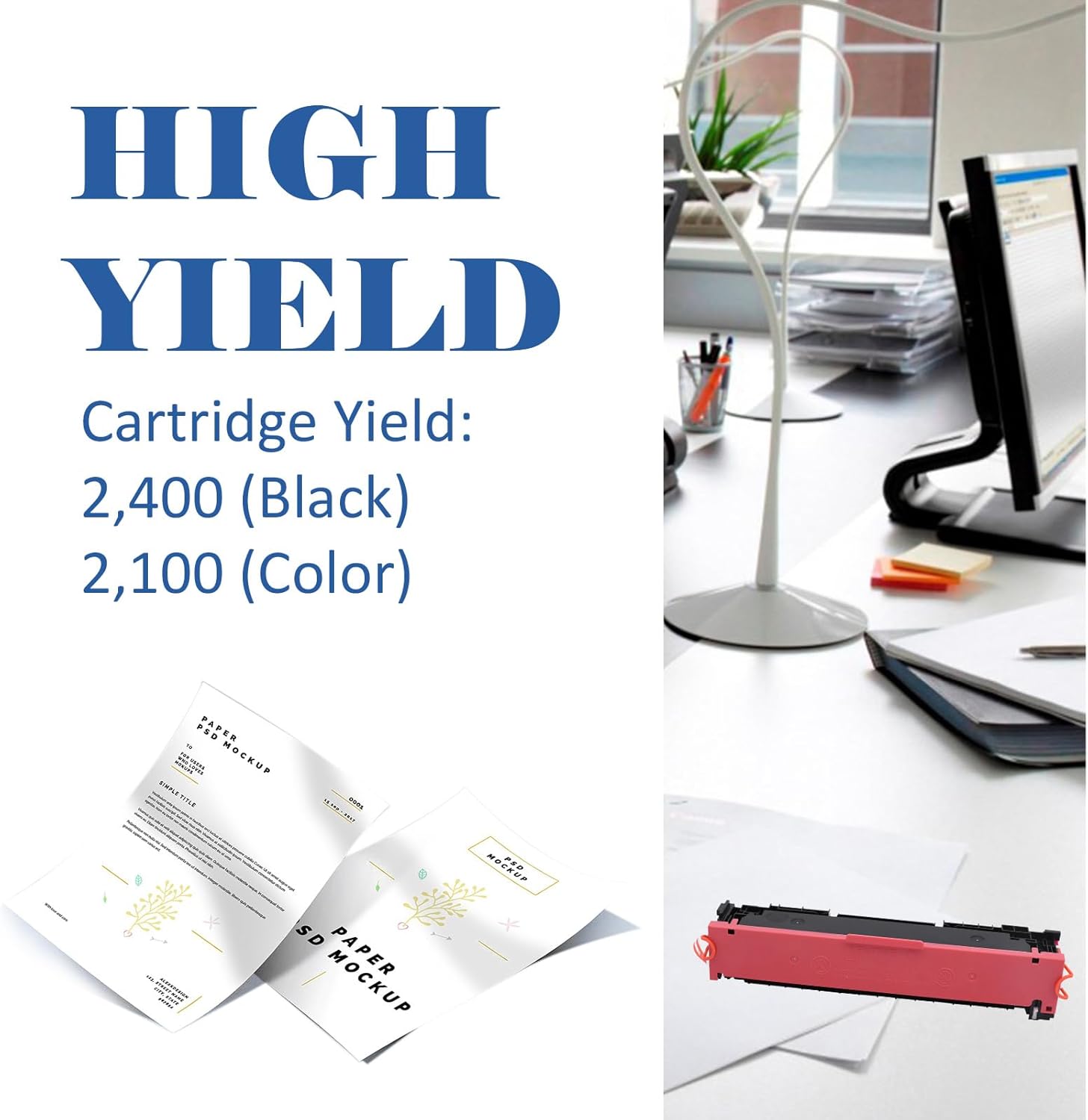 414A Toner Cartridge 4 Pack M479fdw Compatible Replacement for HP 414A Toner Cartridge 414X W2020A Color Laserjet Pro MFP M479fdw M479fdn M454dw M454dn Printer Ink with Chip Black Cyan Yellow Magenta