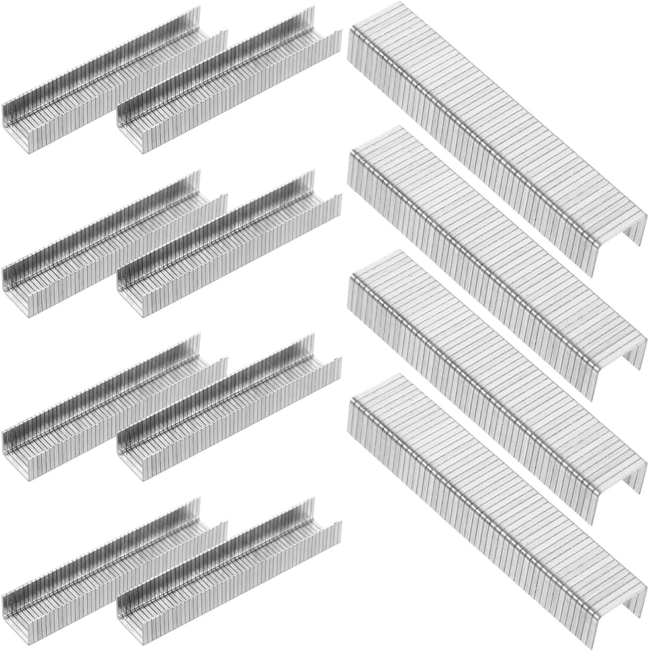 Generic Narrow Crown Staples 1000 Pack Carbon Steel Pneumatic Staples for Woodworking 0.43 X 0.31 X 0.03 in Compatible with Pneumatic and Electric Staplers for Upholstery Cabinet Projects