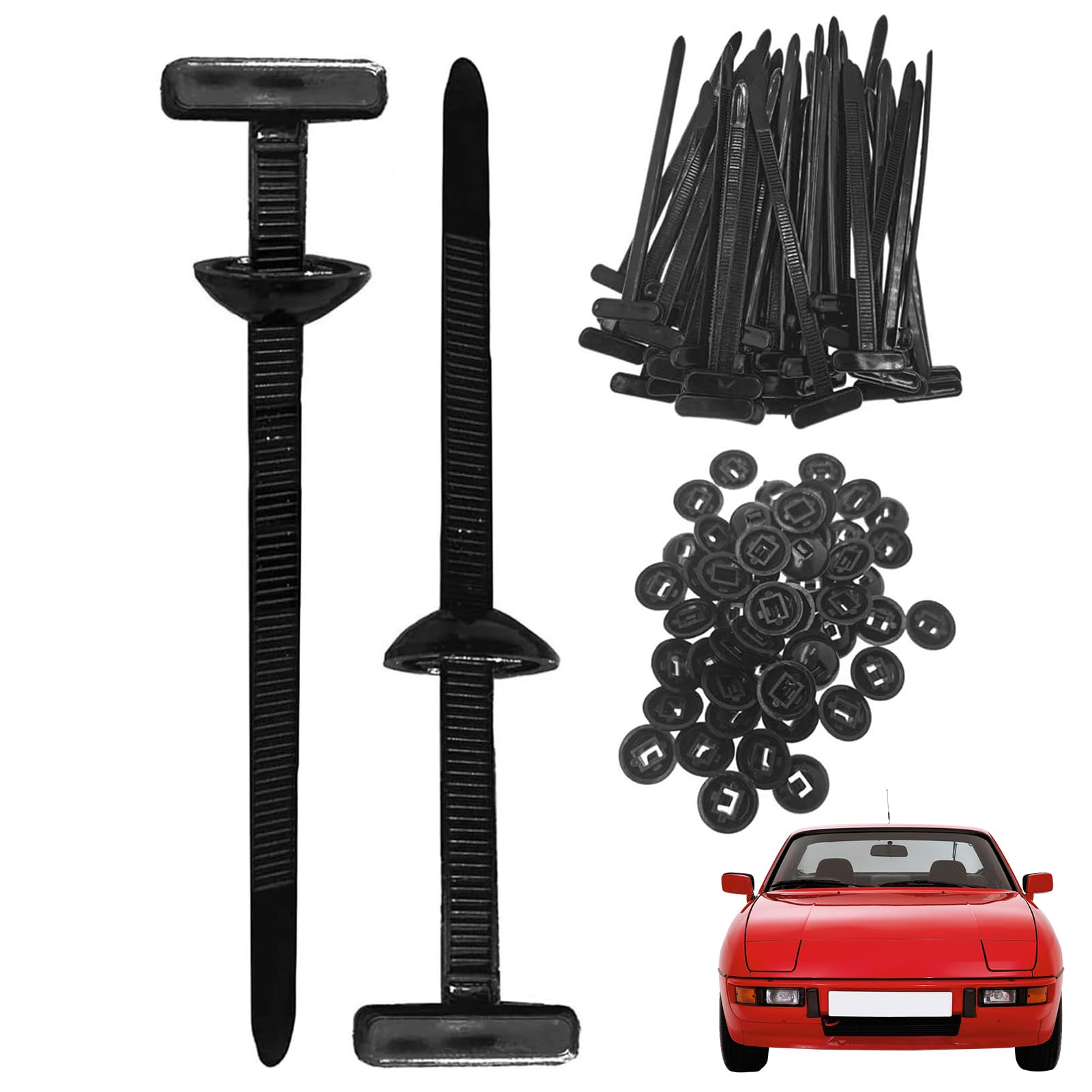 Cable Tie Buckle for Repair - 100 x Cable Tie Tools, Strong Nylon Fixing Kit, Reusable Cable Buckles | Car Machine Repair Accessories, Heavy Duty Organizer for Daily Rep