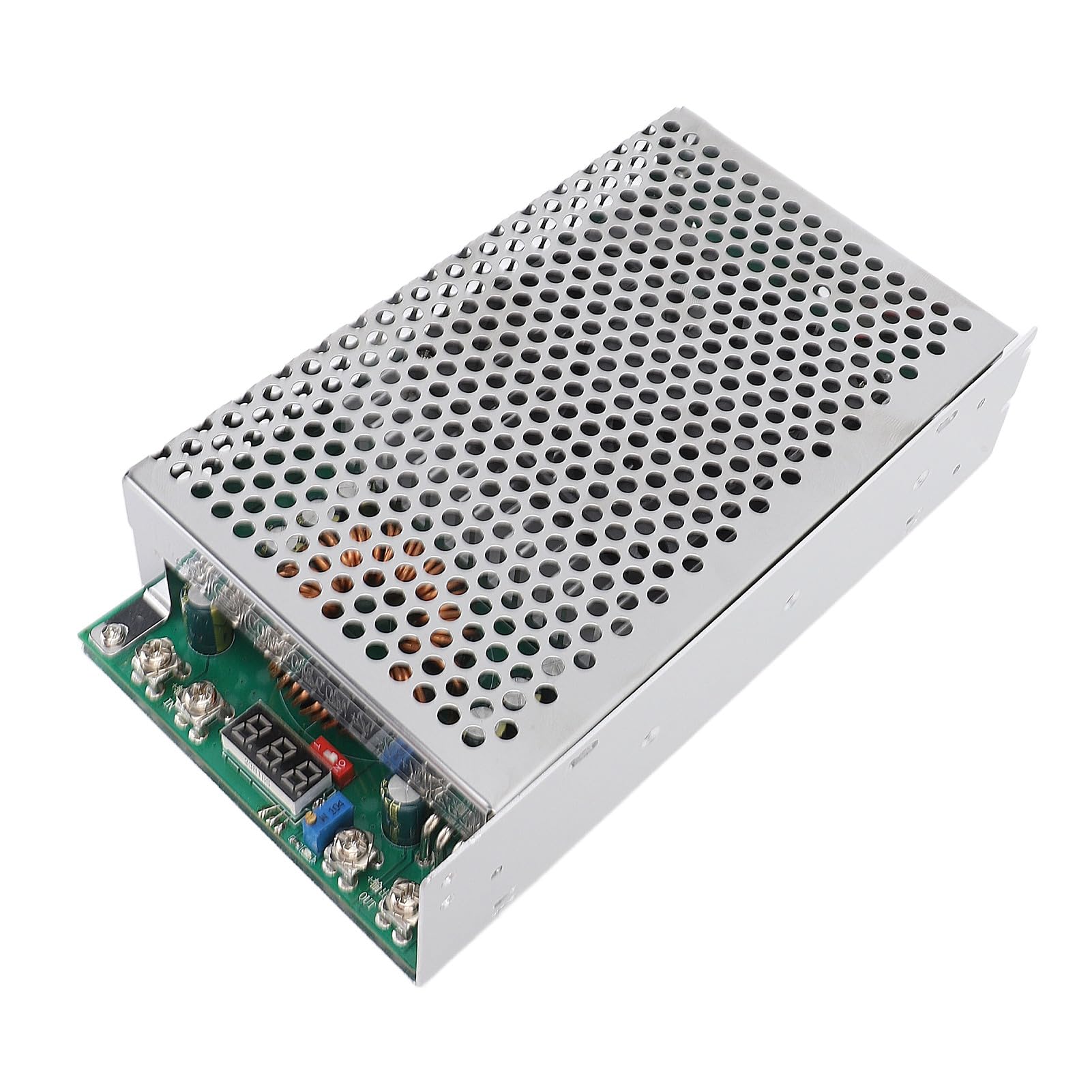 Fafeicy Przetwornica Obniżająca DC-DC, Wejście 25-90V, Wyjście 2,5-60V, 1500W, 50A, moduł Regulacji Napięcia o Dużej Mocy z obudową ze Stopu Aluminium i Zabezpieczeniem Przed