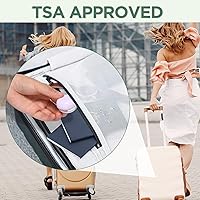 Vista 6 de RONRONS Mini tarros de viaje a prueba de fugas, recipientes de viaje para cremas con tapas y etiquetas, botellas de viaje, bálsamo labial