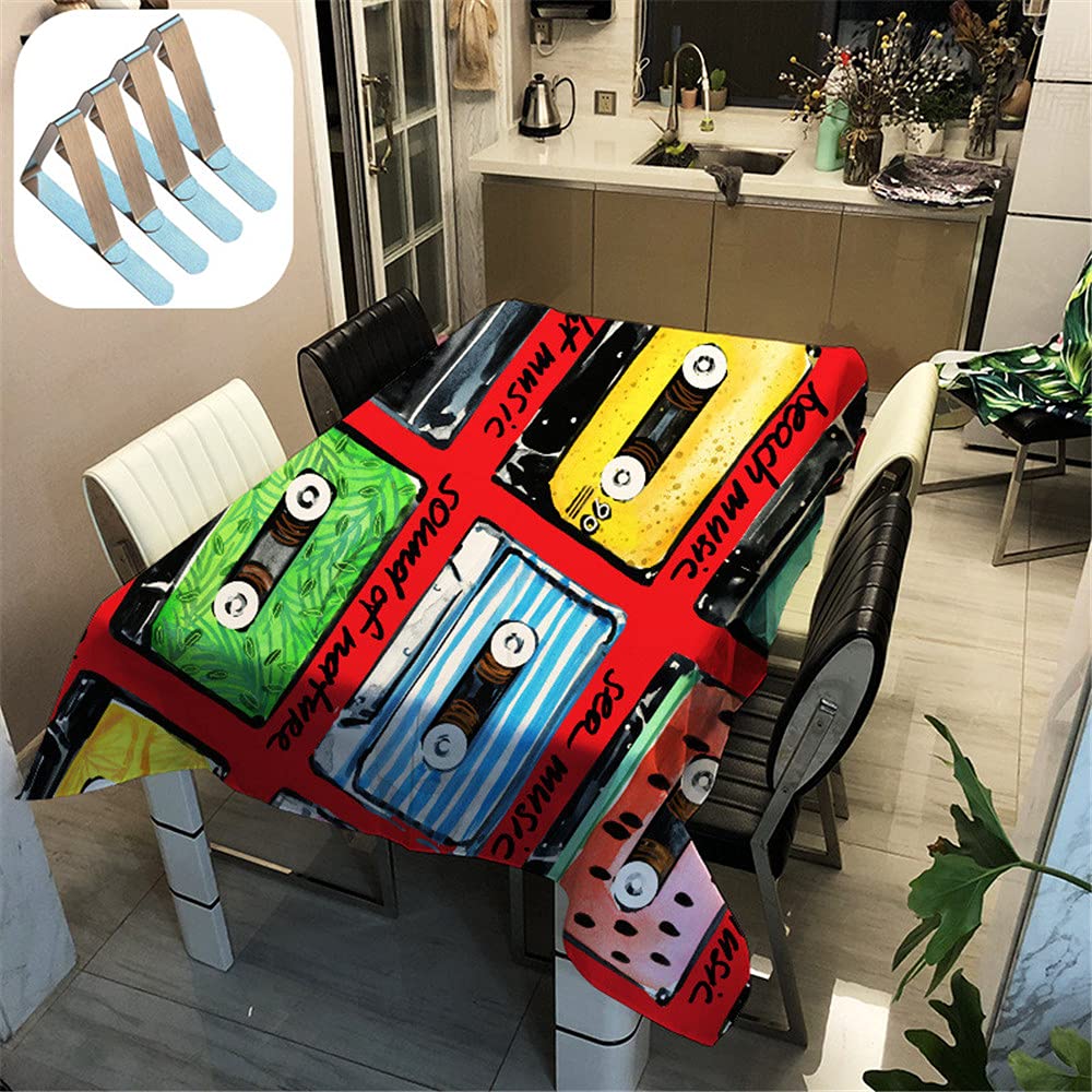 Tovaglia Rettangolare Idrorepellente Con Stampa 3D Motivo Zebrato Nero - 100x140 Cm - Antimacchia E Lavabile