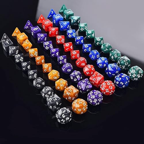 Miniatura 4 de Dados acrílicos de poliéedro con números creativos con una bolsa plateada, dados de entretenimiento multifacetas para el hogar, tablero de bar DND