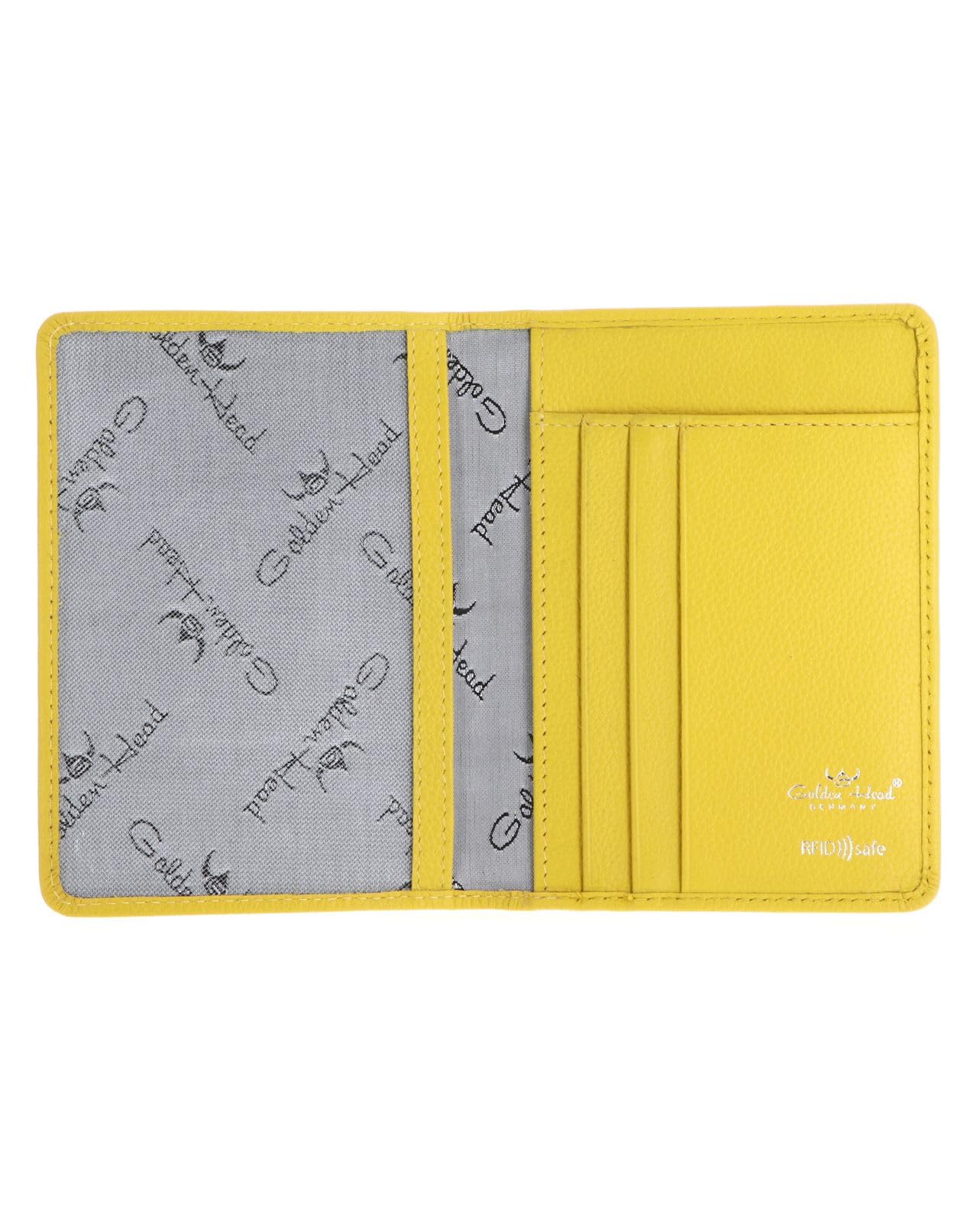 Golden Head Madrid RFID Protect Ausweisetui 4480, Sonnengelb, One Size, Klasyczny