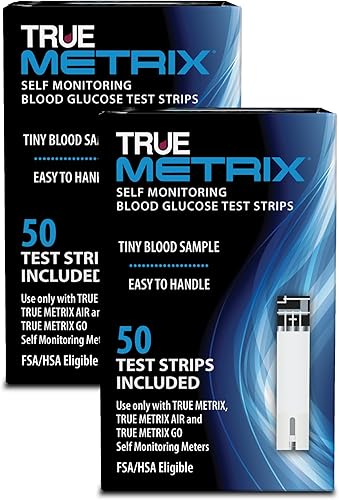 2 tiras reactivas TRUE METRIX NFRS de 50 quilates (100 tiras reactivas)