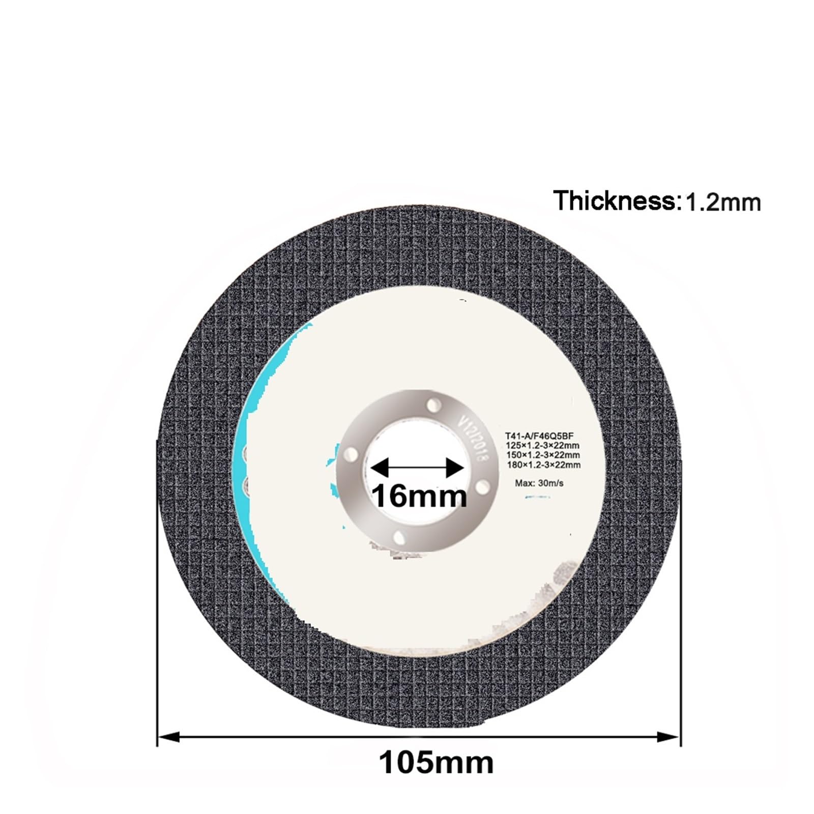 Disco de Corte Disco de Corte de Fibra for Metal, 75/115/125/150/180 mm, for Sierras Circulares de Metal, espesores de Hoja: 1,2/1,6/3 mm.(30pcs,75x10x1.6mm)