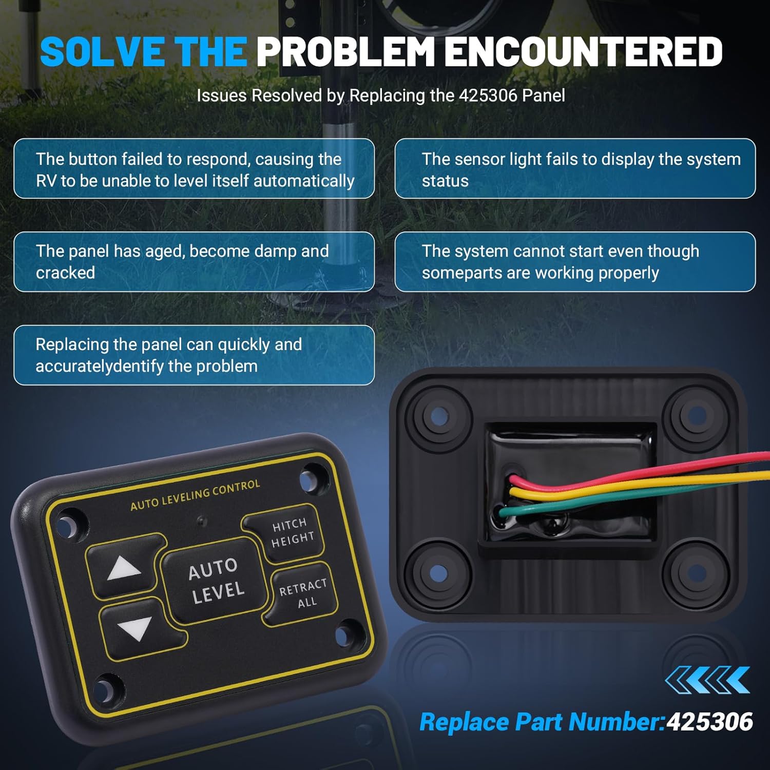 425306 Quick Level Touch Panel Compatible with Lippert Ground Control TT and Level-Up Leveling System