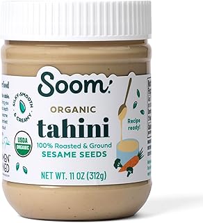 Soom Foods Organic Tahini 11oz (1 Pack) | Roasted & Ground Sesame Seed P...