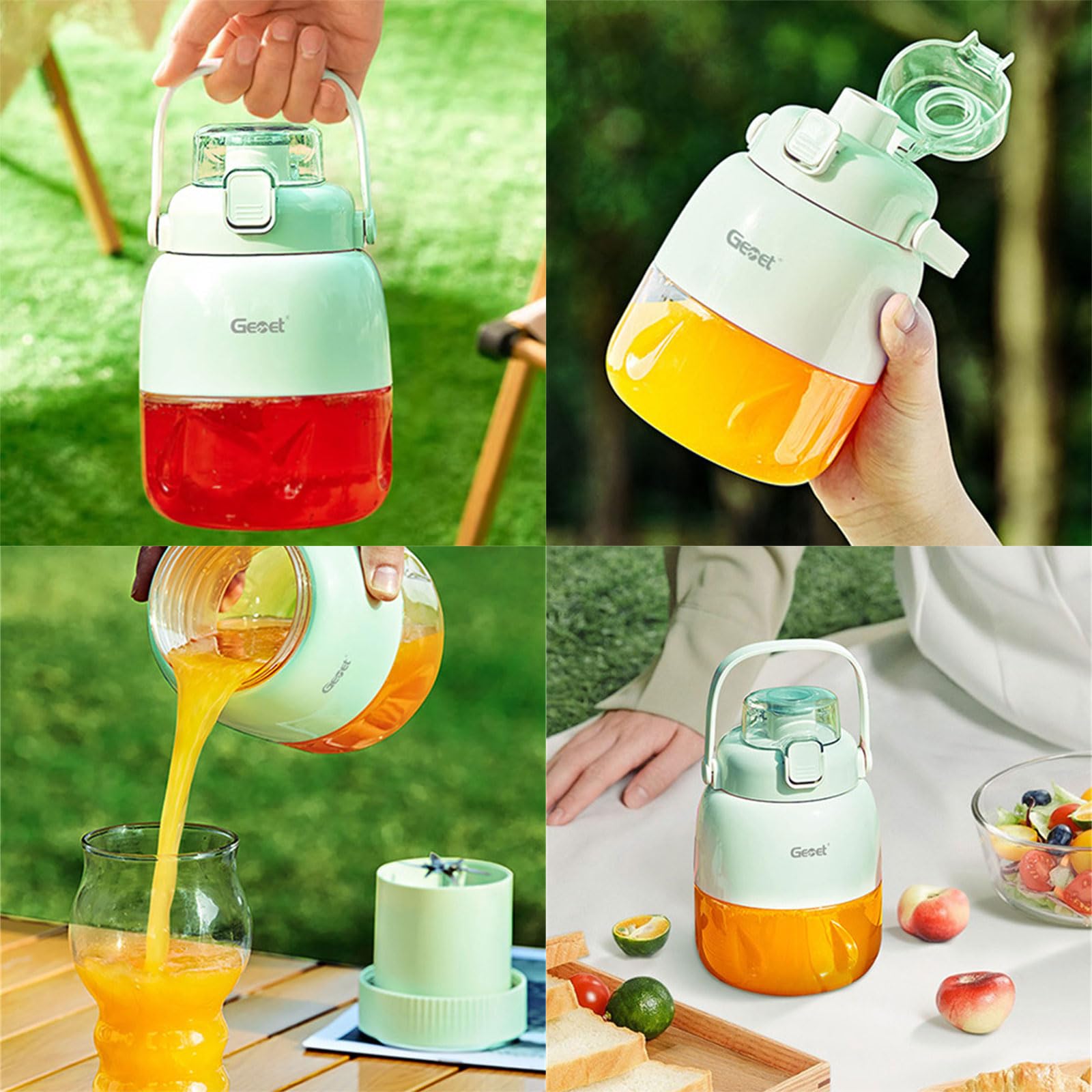 Compatta 20 piccoli frullatori ricaricabili per succhi frullati, alimenti per bambini, funzionamento a pulsante singolo, design lavabile in lavastoviglie, adatto ai viaggi