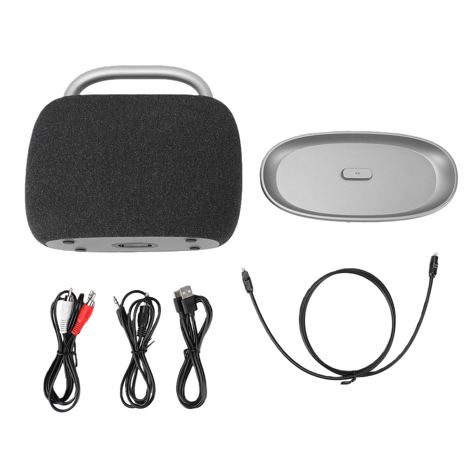 Altoparlanti TV Wireless da 2,4 GHz per Anziani, Altoparlante TV Portatile Amplifica il Suono Fino a 100 Piedi, Sincronizzazione Audio a Bassa Latenza, Ingresso Cablato AV Ottico