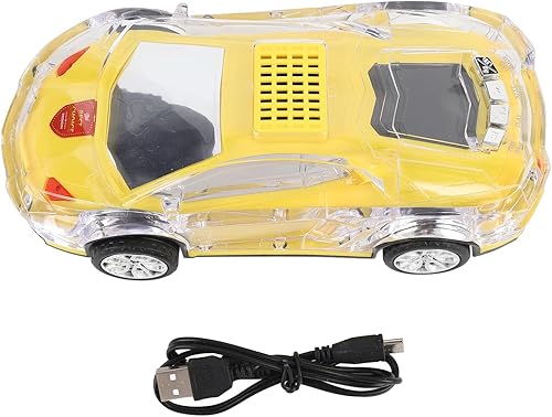 Miniatura 9 de Yoidesu Altavoz Bluetooth para coche, estilo retro con luces LED, 8.7 pulgadas USB recargable, amarillo