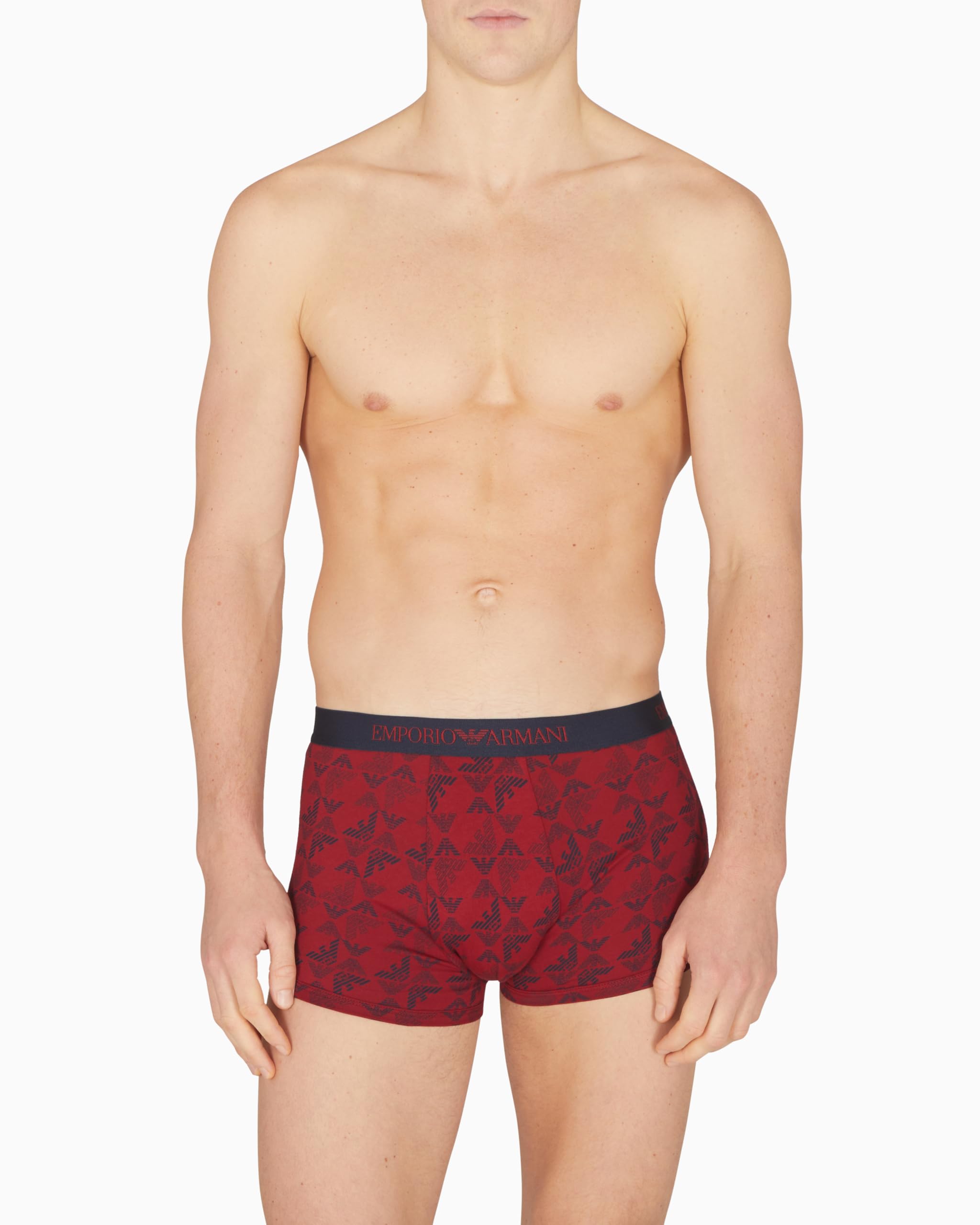 Emporio Armani Shiny Logoband Pack 3-Pack Trunk Bermuda Uomo (Pacco da 3)