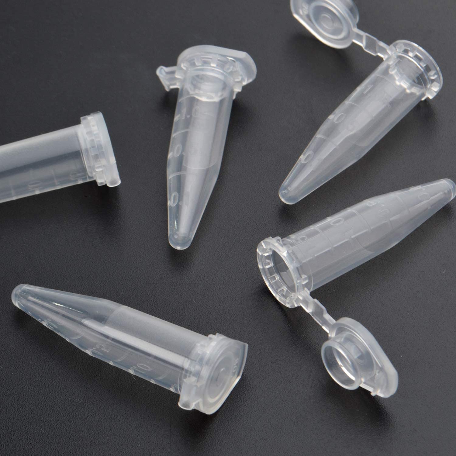 500 tubes à centrifuger, flacon de réaction, récipient à globules à double fermeture, microtubes en polypropylène, bouchons à globules avec couvercle de 1,5 ml, transparent pour échantillon d'ampoules