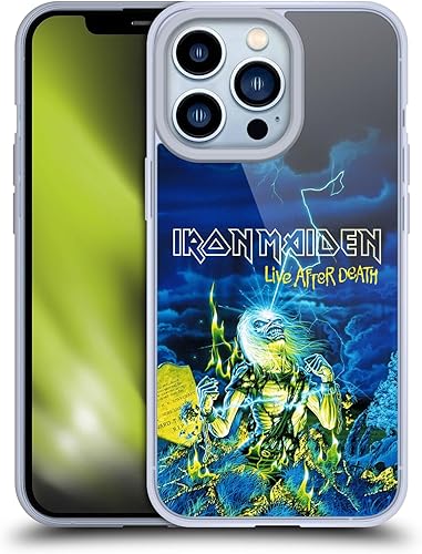 Head Case Designs Funda de gel suave con licencia oficial de Iron Maiden Live After Death Tours, compatible con Apple iPhone 13 Pro