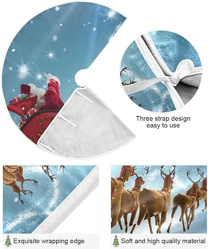 Miniatura 2 de Falda de árbol de Navidad voladora de Papá Noel, decoración de otoño, falda de árbol mediano, decoración de Navidad