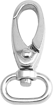 Wuuycoky Silvery 0.5" Swivel Oval-Ring Eyelet Olive Buckle Lobster Clasps Swivel Snap Hooks Pack of 12
