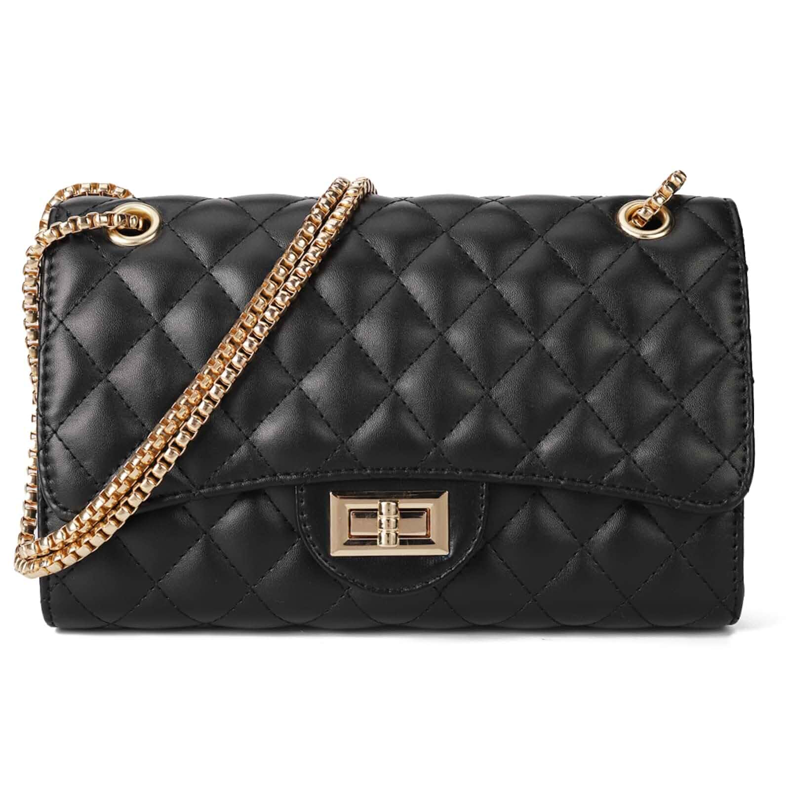 Gladdon Quilted Crossbody Purse for Women Trendy Shoulder Bags Stylish Shoulder Purse,Quilted Pattern,Structured bag,Chain Strap,Spacious Enough,Casual and Dressy Outfits,Any Occasion