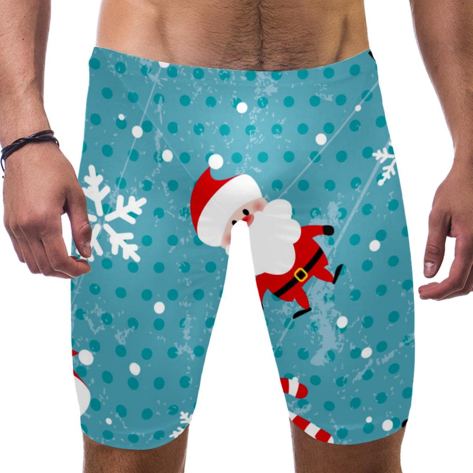 Traje de baño de Navidad para hombre con campanas de Papá Noel 7
