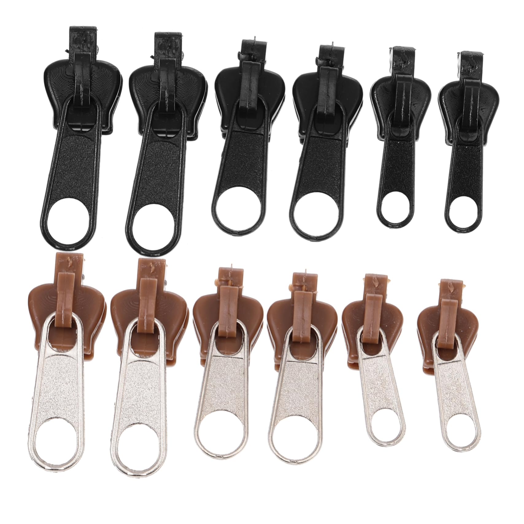 Gogogmee 12pcs Alloy Zipper Pulls Replacement Durable Zipper Repair Tabs for Backpacks Suitcases and Sportswear Easy Installation Sturdy and Practical