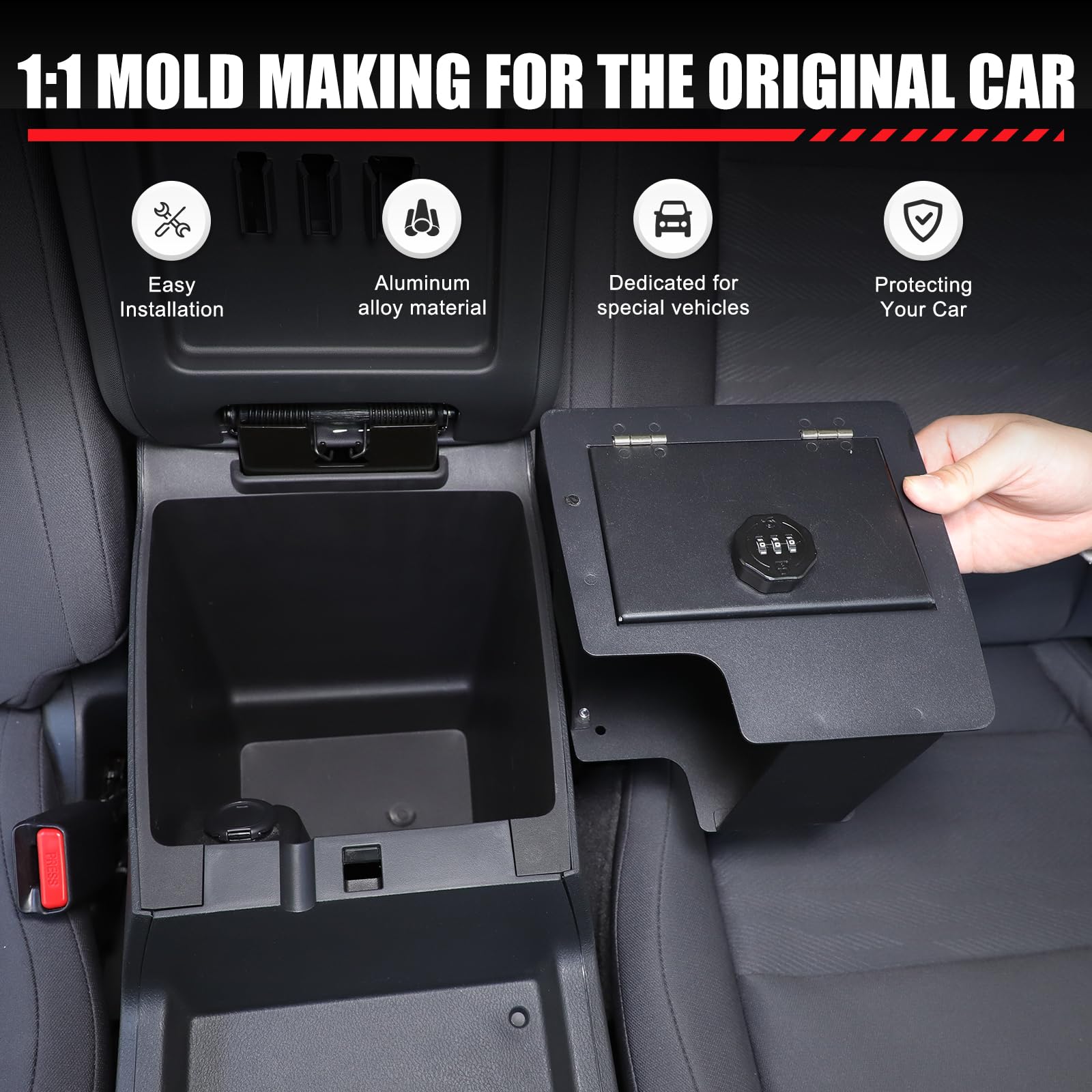 Amazon.com: Daeiclru Center Console Safe Storage Box Compatible