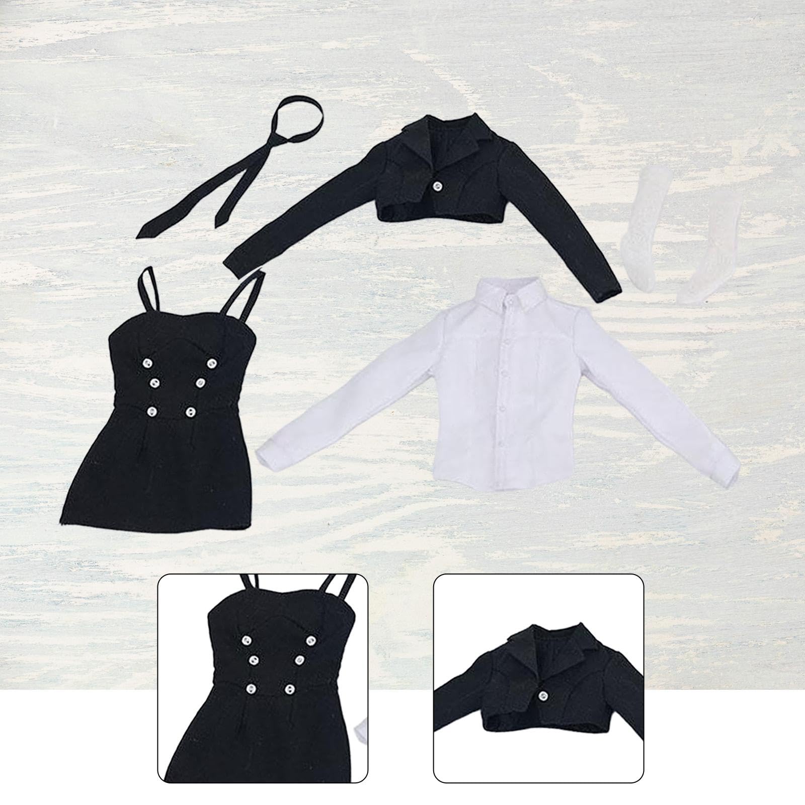 Juego de Ropa para Muñeca 1/ Camisa Chaqueta y Medias Tela Duradera y Fácil de Poner Adecuado para Figuras de 12 Pulgadas Fotografía de